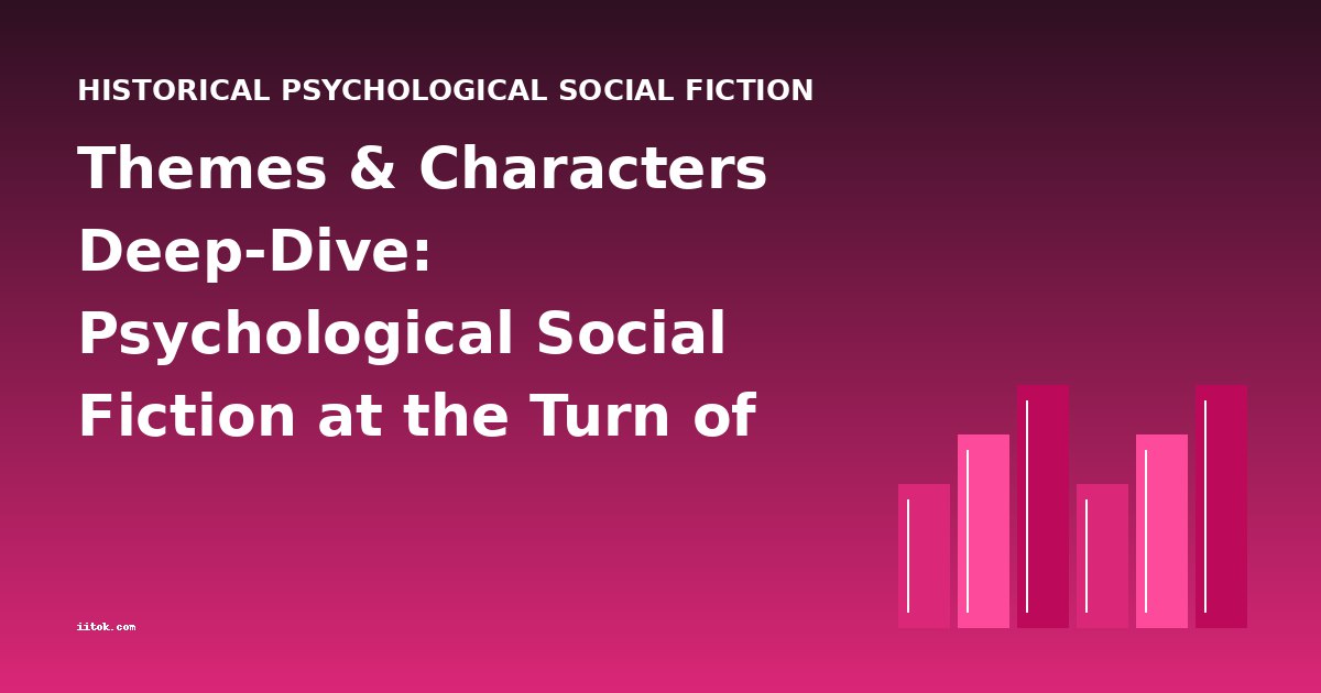Themes & Characters Deep-Dive: Psychological Social Fiction at the Turn of the Century