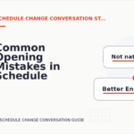 Common Opening Mistakes in Schedule Change Conversations