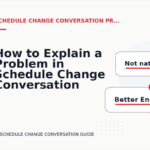 How to Explain a Problem in Schedule Change Conversation English