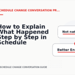 How to Explain What Happened Step by Step in Schedule Change Conversation English
