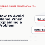 How to Avoid Blame When Explaining a Problem in Schedule Change Conversation English