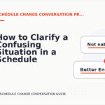 How to Clarify a Confusing Situation in a Schedule Change Conversation