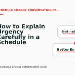 How to Explain Urgency Carefully in a Schedule Change Conversation