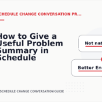 How to Give a Useful Problem Summary in Schedule Change Conversation English