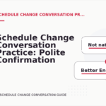 Schedule Change Conversation Practice: Polite Confirmation Examples