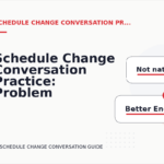 Schedule Change Conversation Practice: Problem and Solution Replies