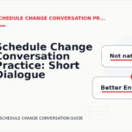 Schedule Change Conversation Practice: Short Dialogue Examples