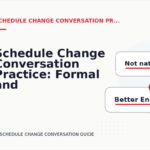 Schedule Change Conversation Practice: Formal and Friendly Versions