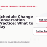 Schedule Change Conversation Practice: What to Say Instead