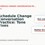Schedule Change Conversation Practice: Tone Fixes for Real Situations