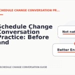 Schedule Change Conversation Practice: Before and After Corrections